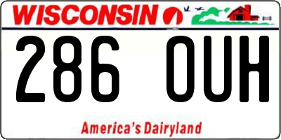 WI license plate 286OUH