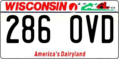 WI license plate 286OVD