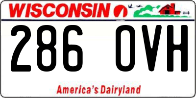 WI license plate 286OVH