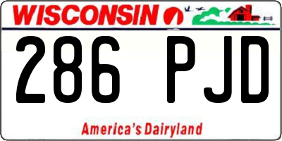 WI license plate 286PJD