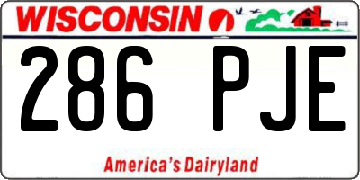 WI license plate 286PJE