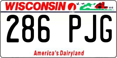 WI license plate 286PJG