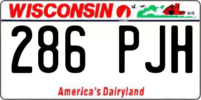 WI license plate 286PJH