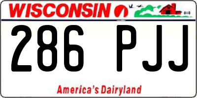 WI license plate 286PJJ