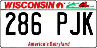 WI license plate 286PJK