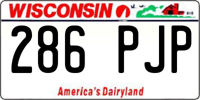 WI license plate 286PJP