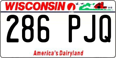 WI license plate 286PJQ