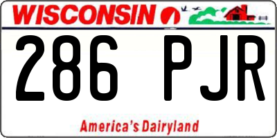 WI license plate 286PJR