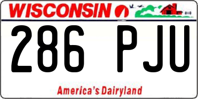 WI license plate 286PJU