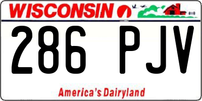 WI license plate 286PJV