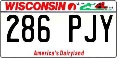 WI license plate 286PJY