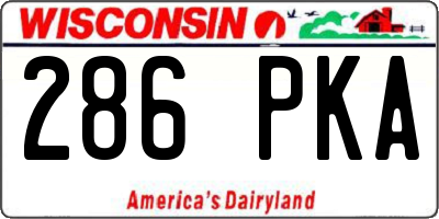 WI license plate 286PKA