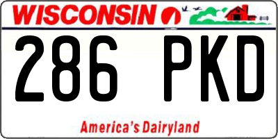 WI license plate 286PKD