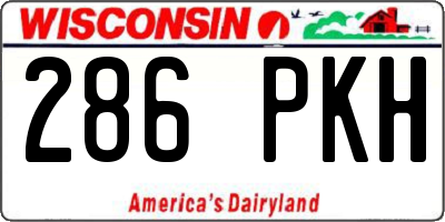 WI license plate 286PKH