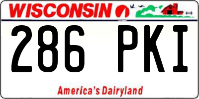 WI license plate 286PKI