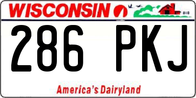 WI license plate 286PKJ