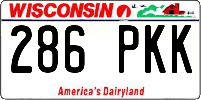 WI license plate 286PKK