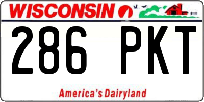 WI license plate 286PKT