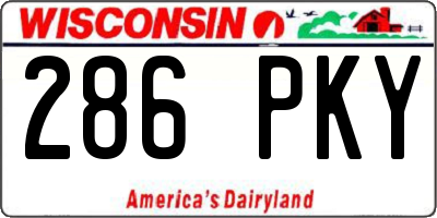 WI license plate 286PKY