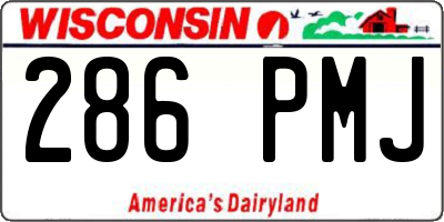 WI license plate 286PMJ