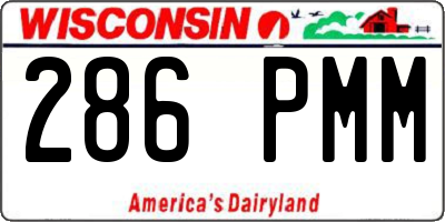 WI license plate 286PMM