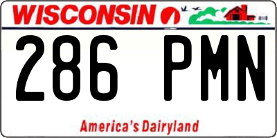 WI license plate 286PMN