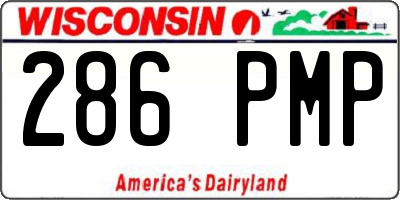 WI license plate 286PMP