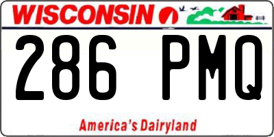 WI license plate 286PMQ