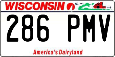 WI license plate 286PMV