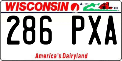 WI license plate 286PXA