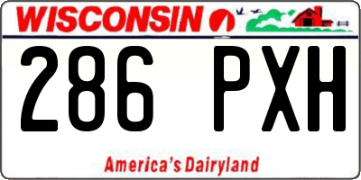 WI license plate 286PXH