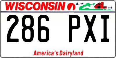 WI license plate 286PXI