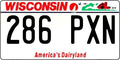 WI license plate 286PXN