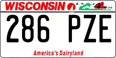 WI license plate 286PZE