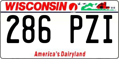 WI license plate 286PZI