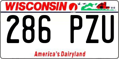 WI license plate 286PZU