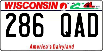 WI license plate 286QAD
