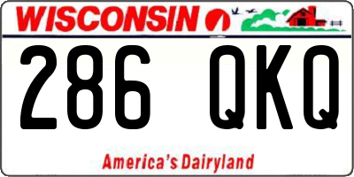 WI license plate 286QKQ