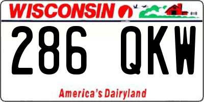 WI license plate 286QKW