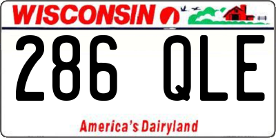 WI license plate 286QLE
