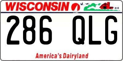WI license plate 286QLG
