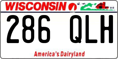 WI license plate 286QLH