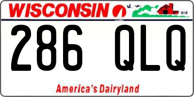 WI license plate 286QLQ