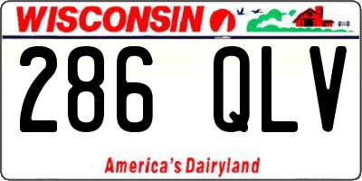 WI license plate 286QLV