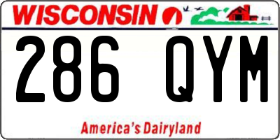 WI license plate 286QYM