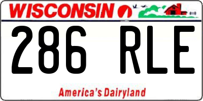 WI license plate 286RLE