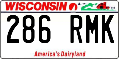 WI license plate 286RMK
