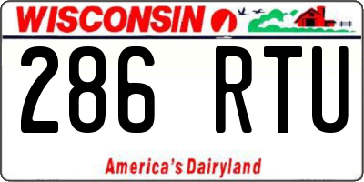 WI license plate 286RTU