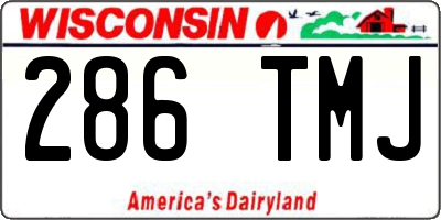 WI license plate 286TMJ