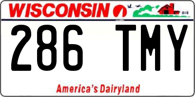 WI license plate 286TMY